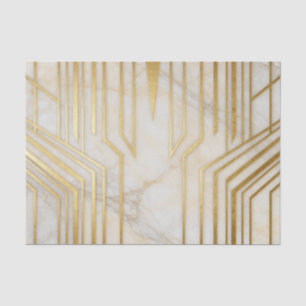 Luxe wit marmer gouden geometrisch patroon tissuepapier