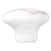 Luxe wit marmer met beige & grijze accenten keramische knop (Zijkant)