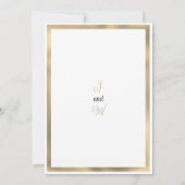 Luxe witgouden bloemen Save the Date Kaart (Achterkant)