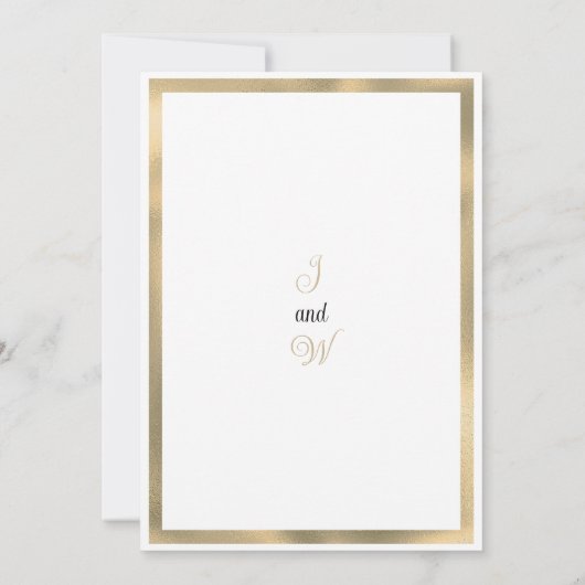 Luxe witgouden bloemen Save the Date Kaart (Achterkant)