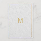 Luxe witgouden Franse bloemenkant Details Informatiekaartje (Achterkant)