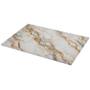Luxe witgouden marmeren snijplank