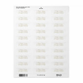 luxe witgouden minimale script retouradres  etiket (Full Sheet)