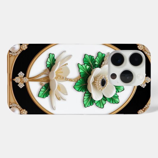 Luxe Witte Bloem Case-Mate iPhone Case (Achterkant (horizontaal))