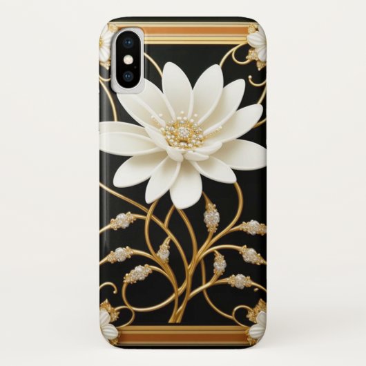 Luxe Witte Bloem Case-Mate iPhone Case (Achterkant)