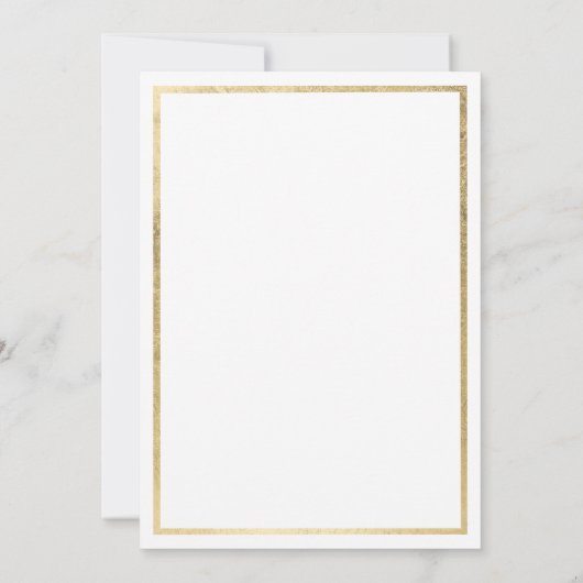 Luxe witte champagne gouden glamour bruiloft kaart (Achterkant)