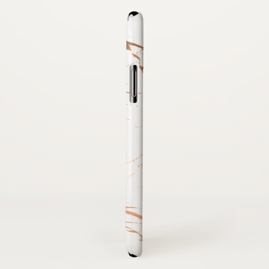 Luxe witte en Roos goudmarmer Case-Mate iPhone Case (Achterkant / rechts)