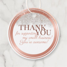 Luxe, witte en Roos goudverpakking Hartelijk dank