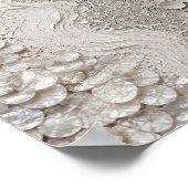 Luxe witte gestructureerde abstracte poster (Hoek)