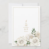 Luxe witte glitter rozen floral Weddenschap Kaart (Achterkant)