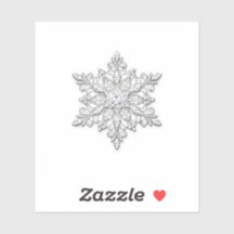 Luxe Witte Goud Sneeuwvlok Diamant Sticker Winter