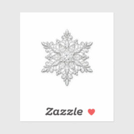 Luxe Witte Goud Sneeuwvlok Diamant Sticker Winter