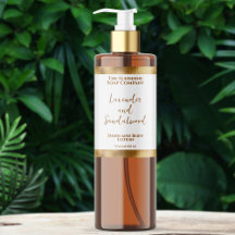 Luxe witte & gouden folie cosmetica fles label