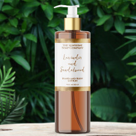 Luxe witte & gouden folie cosmetica fles label