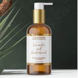 Luxe witte & gouden folie cosmetica flesetiket rechthoekige sticker