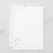 Luxe witte gouden geometrische bloem RSVP Kaart (Achterkant)