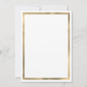 Luxe witte gouden geometrische lijst Save the Date Kaart (Achterkant)