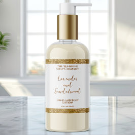 Luxe witte & gouden glinsterende cosmeticabottleti rechthoekige sticker