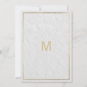 Luxe witte goudfranse bloemkant Sweet 16 Kaart (Achterkant)