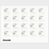 Luxe Witte Imperiale Lelies Rozen Bruiloft  Vierkante Sticker (Vel)