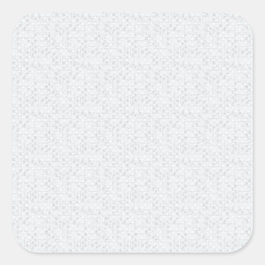 Luxe witte kant trouwcadeausticker vierkante sticker (Voorkant)
