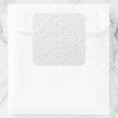 Luxe witte kant trouwcadeausticker vierkante sticker (Tas)