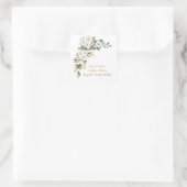 Luxe Witte Keizerlijke Lelies Rozen Baby Shower Vierkante Sticker (Tas)