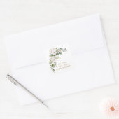 Luxe Witte Keizerlijke Lelies Rozen Baby Shower Vierkante Sticker (Envelop)
