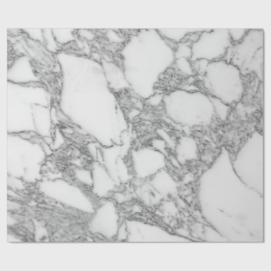 Luxe, witte marmer textuur cadeaupapier (Vlak)