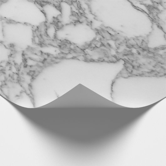 Luxe, witte marmer textuur cadeaupapier (Hoek)