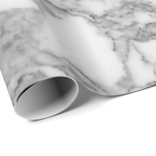 Luxe, witte marmer textuur cadeaupapier (Rol Hoek)