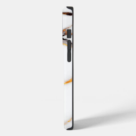 Luxe witte marmer textuur goud en grijze accenten Case-Mate iPhone case (Achterkant / Links)
