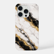Luxe witte marmeren telefoonhoes met gouden ader
