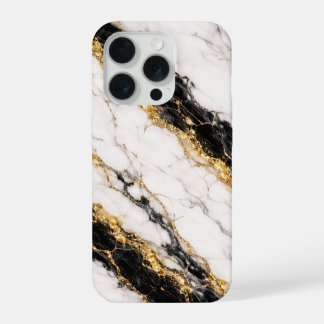 Luxe witte marmeren telefoonhoes met gouden ader iPhone 15 pro case