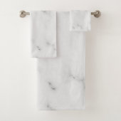 Luxe witte marmertextuur bad handdoek (Insitu)