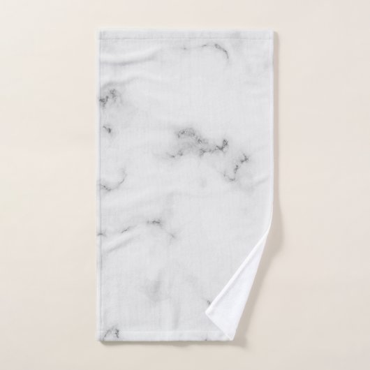Luxe witte marmertextuur bad handdoek (Handdoek)
