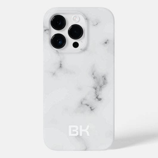 Luxe witte marmertextuur Case-Mate iPhone case (Achterkant)