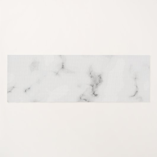Luxe witte marmertextuur yogamat (Voorkant (horizontaal))
