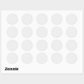 Luxe Witte Monogram Ronde Sticker (Vel)