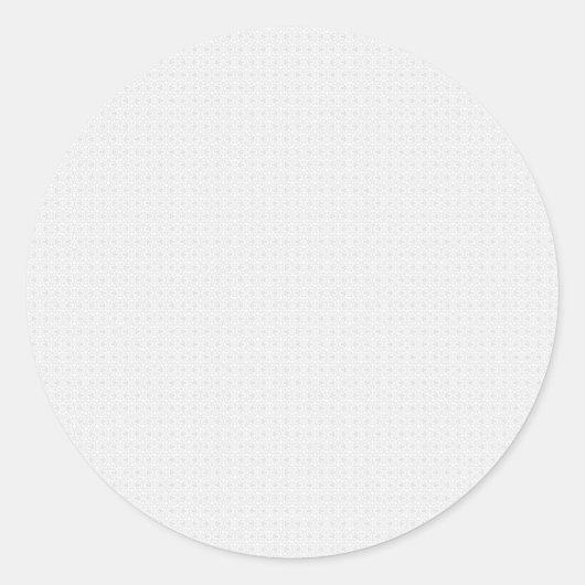 Luxe Witte Monogram Ronde Sticker (Voorkant)