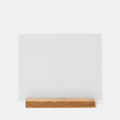 Luxe witte monogrammap set acryl bord (Voorkant)