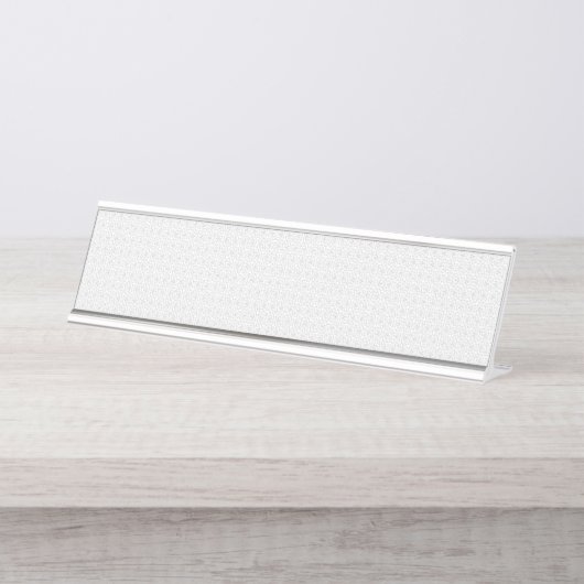 Luxe witte monogrammap set bureau naambordje (Voorkant)