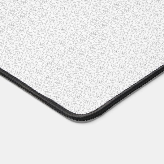 Luxe witte monogrammap set bureaumat (Hoek)