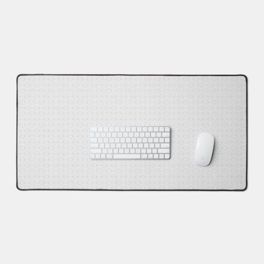 Luxe witte monogrammap set bureaumat (Keyboard & Muis)