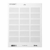 Luxe witte monogrammap set etiket (Full Sheet)