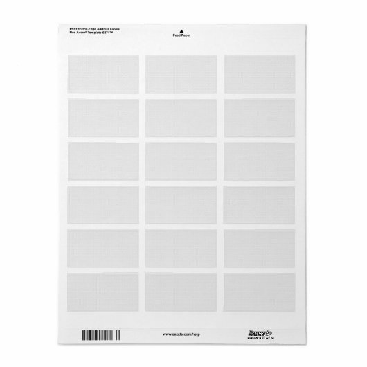 Luxe witte monogrammap set etiket (Full Sheet)