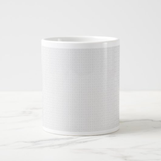 Luxe witte monogrammap set grote koffiekop (Voorkant)