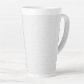 Luxe witte monogrammap set latte mok (Rechterhoek)