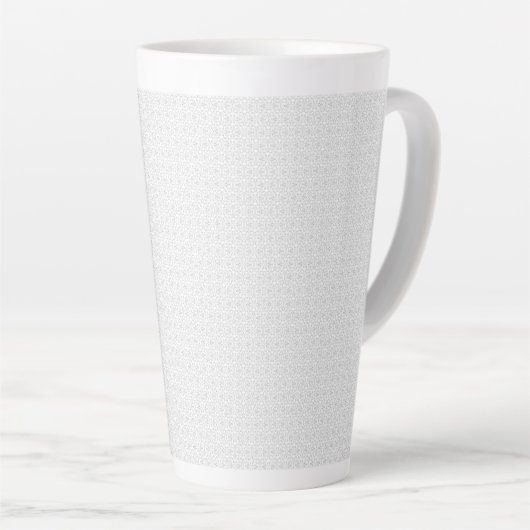 Luxe witte monogrammap set latte mok (Rechterhoek)
