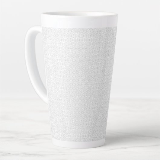 Luxe witte monogrammap set latte mok (Linkerhoek)